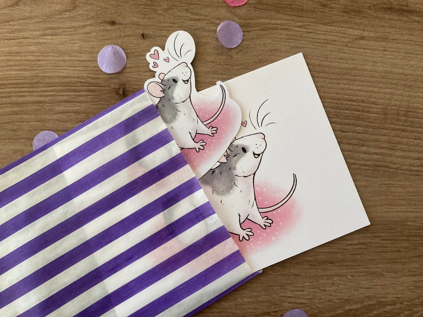 Sylvie Art Print and Glossy Sticker Valentines Day Bundle