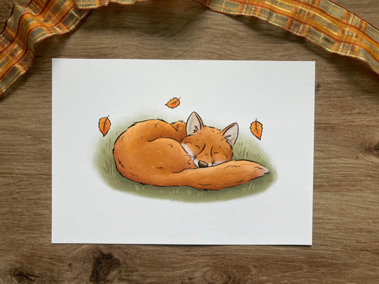 Autumn Fox Artwork | Red Fox Autumn Art Print