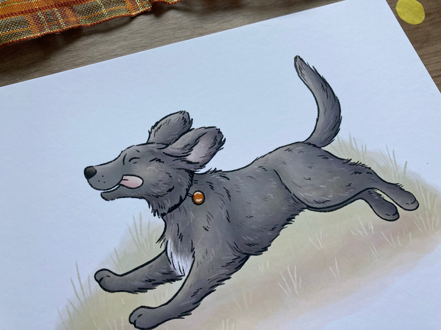 Autumn spaniel dog art print | Cute Dog Art Print | Pup Artwork