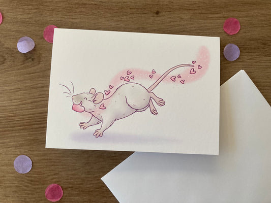 Heart Thief | Rat Valentine’s Day Card