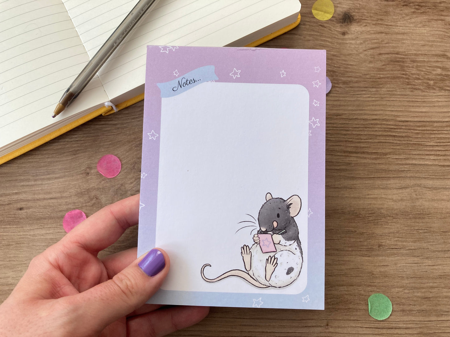 A6 Rat Notepad | Ratty Stationery Paper Notepad