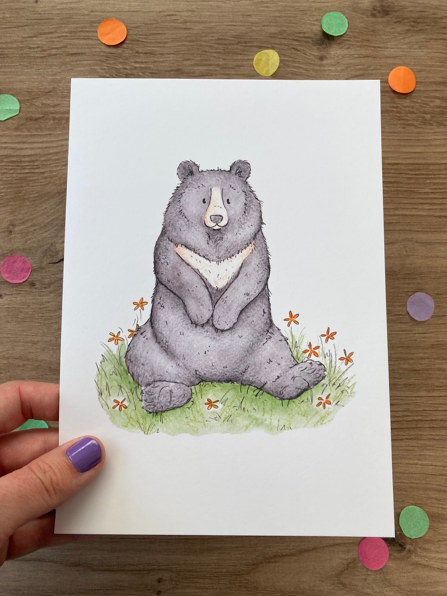 Moon Bear | Moon Bear Art Print | Bears Of The World Artwork