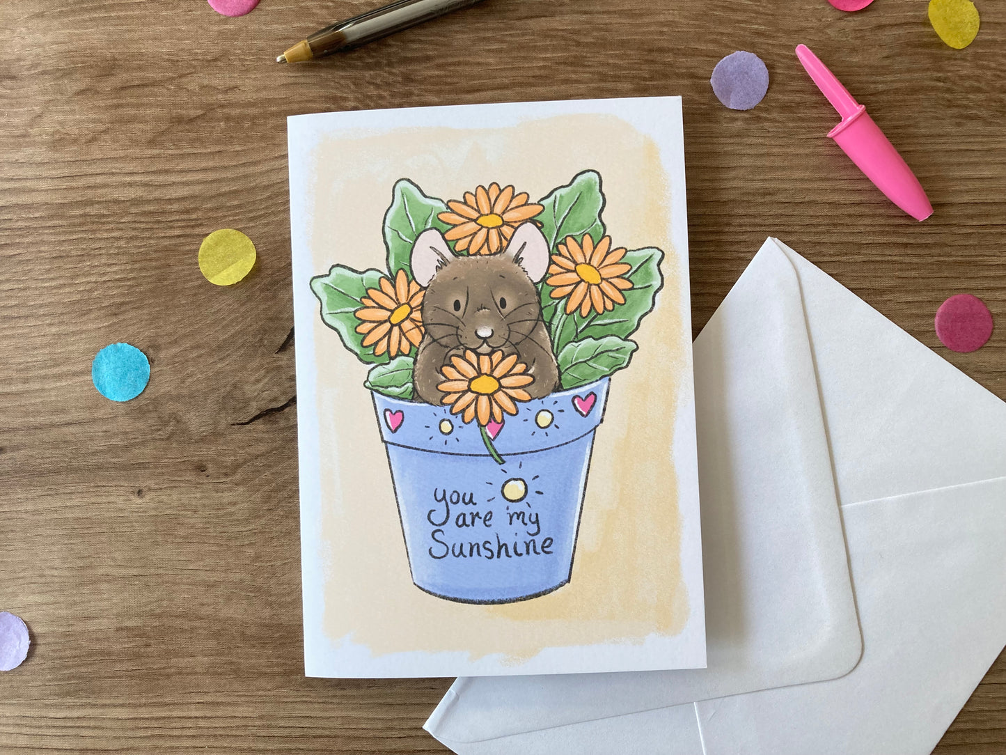 You Are My Sunshine | Cute Hamster Blank Greeting Card | Hamster Gift
