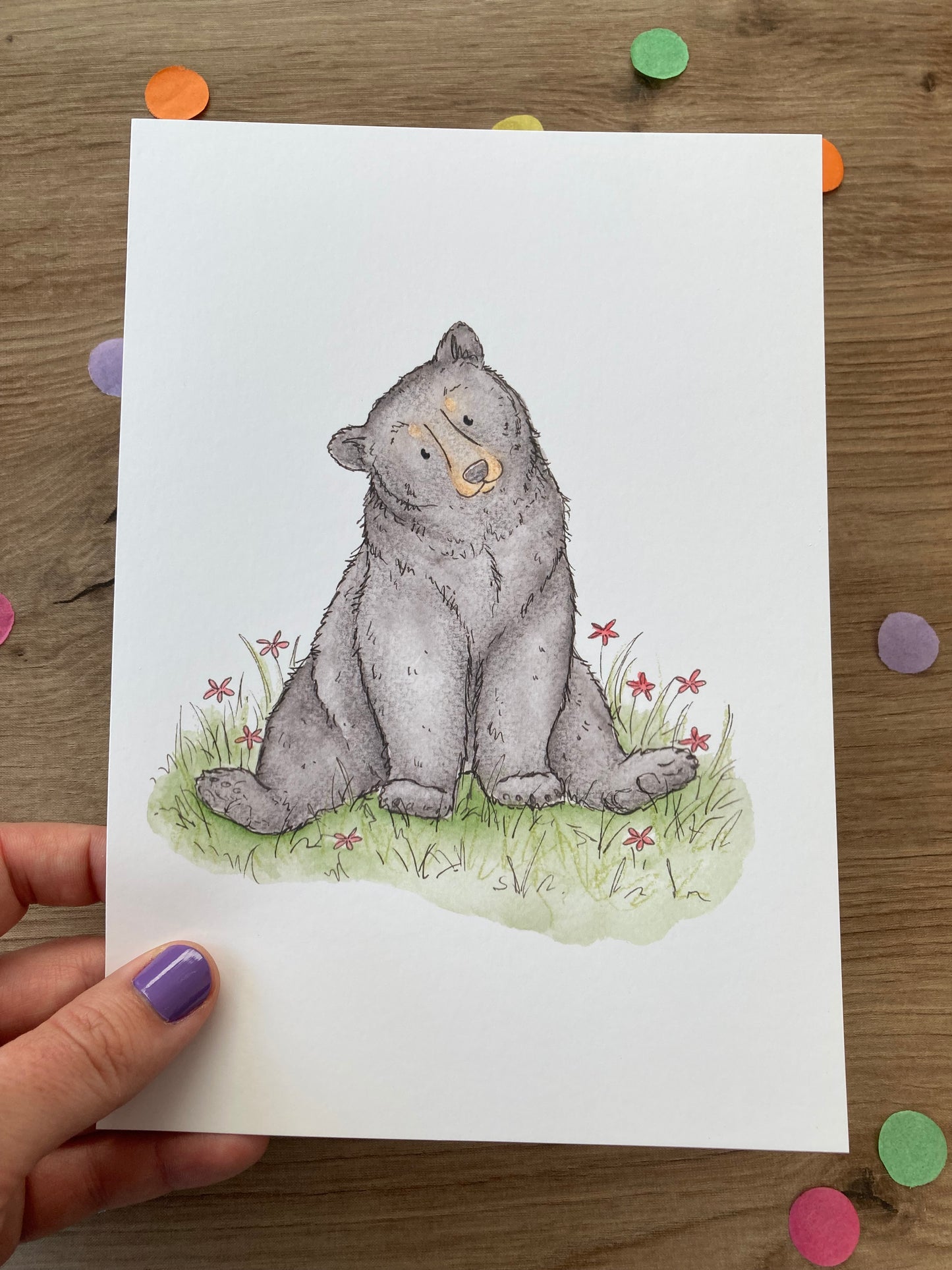 Black Bear | Black Bear Art Print | Bears Of The World Artwork