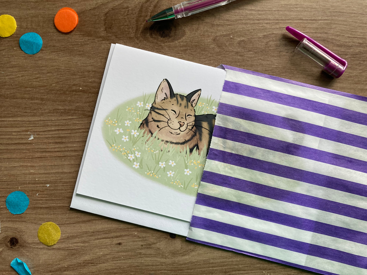 Tiger | Tabby Cat Blank Greeting Card