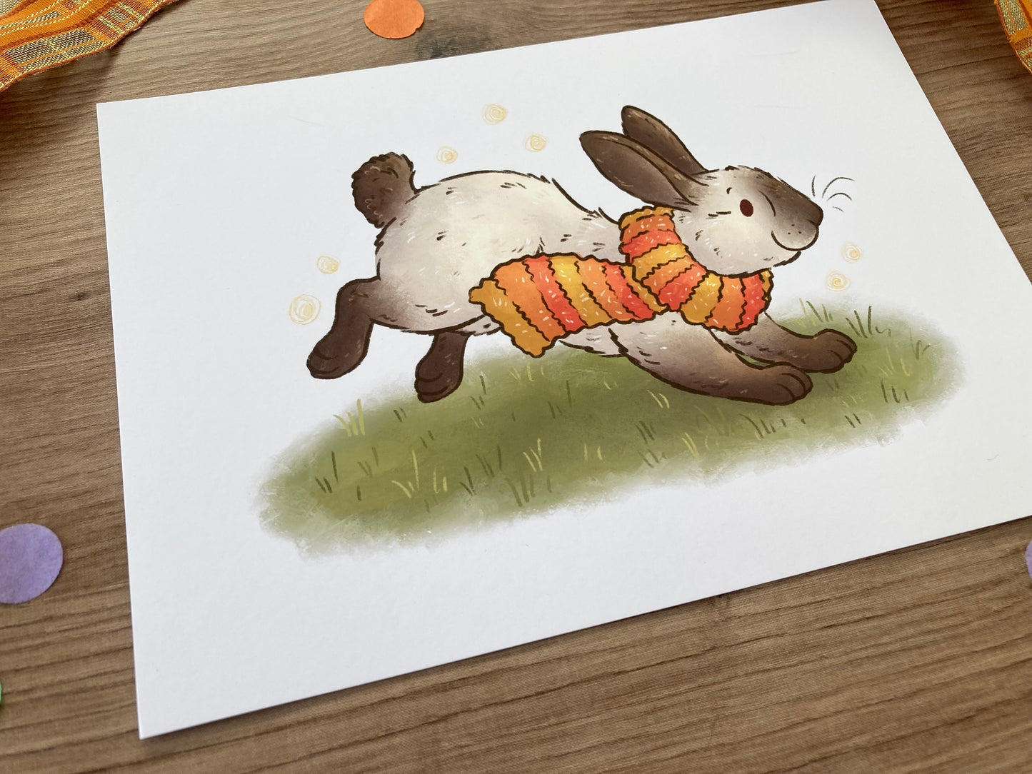 Autumn Magic | Cute Rabbit Art Print | Autumn Animal Artwork