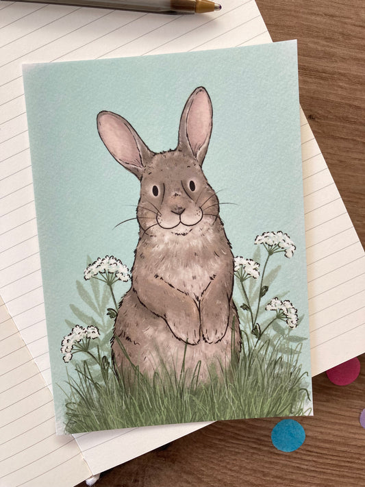 A6 Bunny Postcard | Cute Rabbit Gift Card