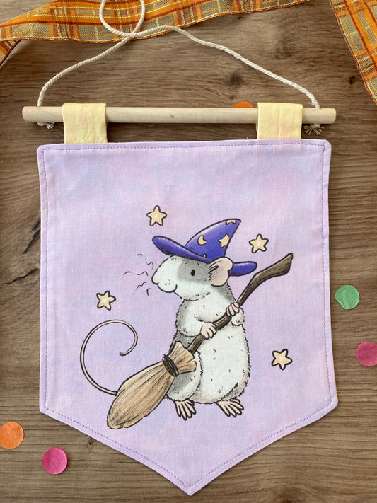 Autumn Rat Banner | Reversible Autumn and Halloween Ratty Banner