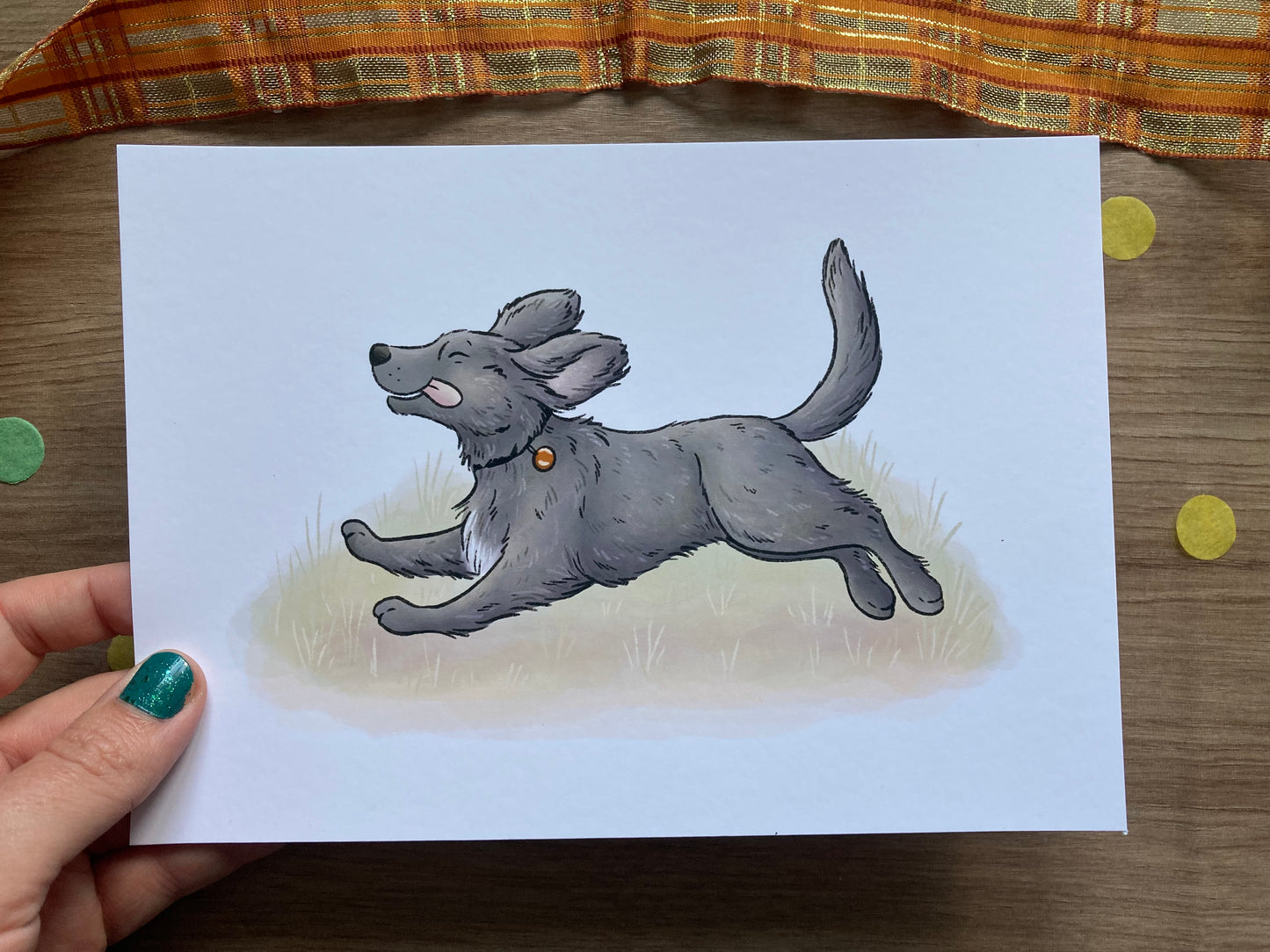 Autumn spaniel dog art print | Cute Dog Art Print | Pup Artwork