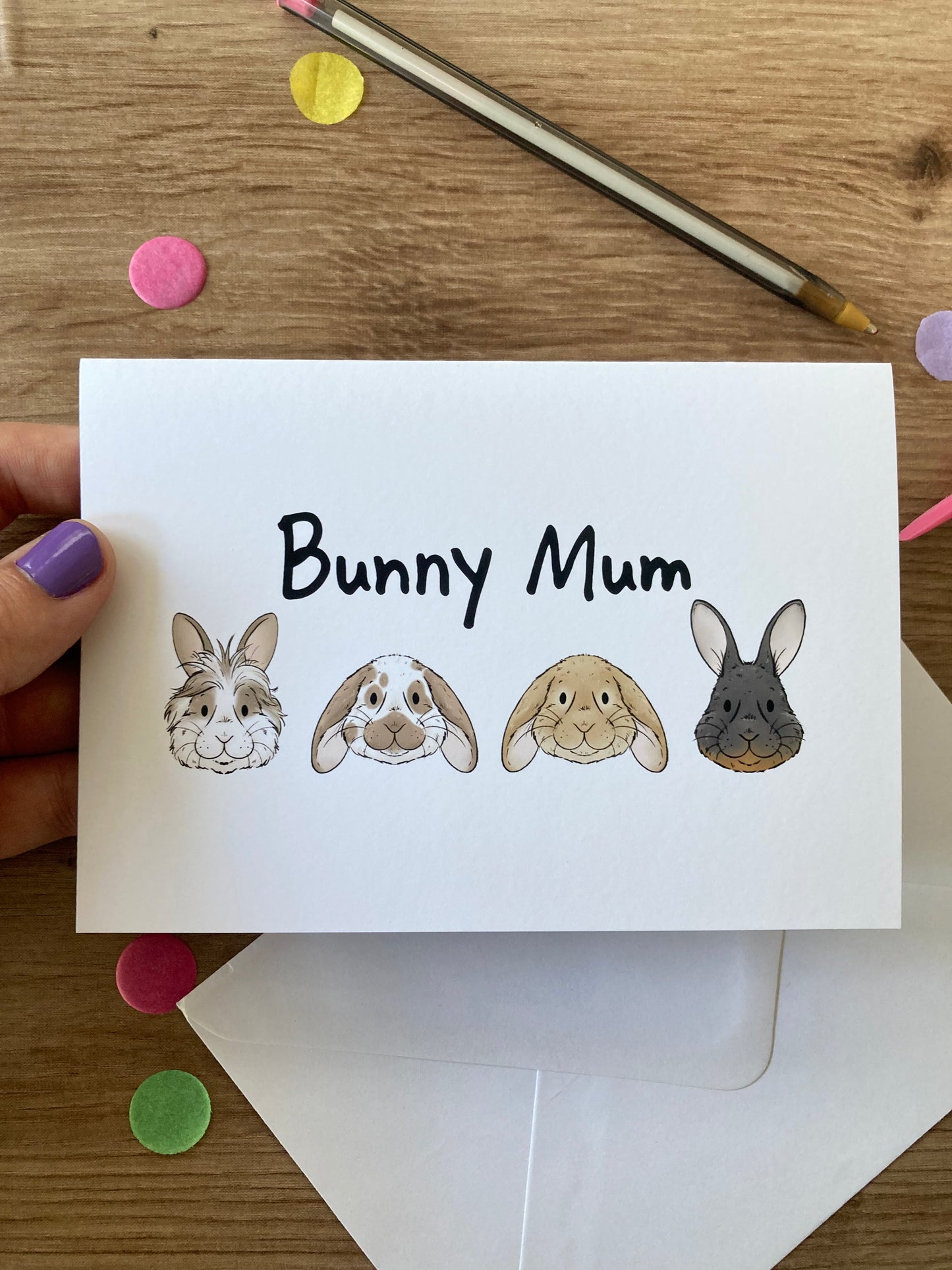 Bunny Mum | Cute Rabbit Mum A6 Greeting Card