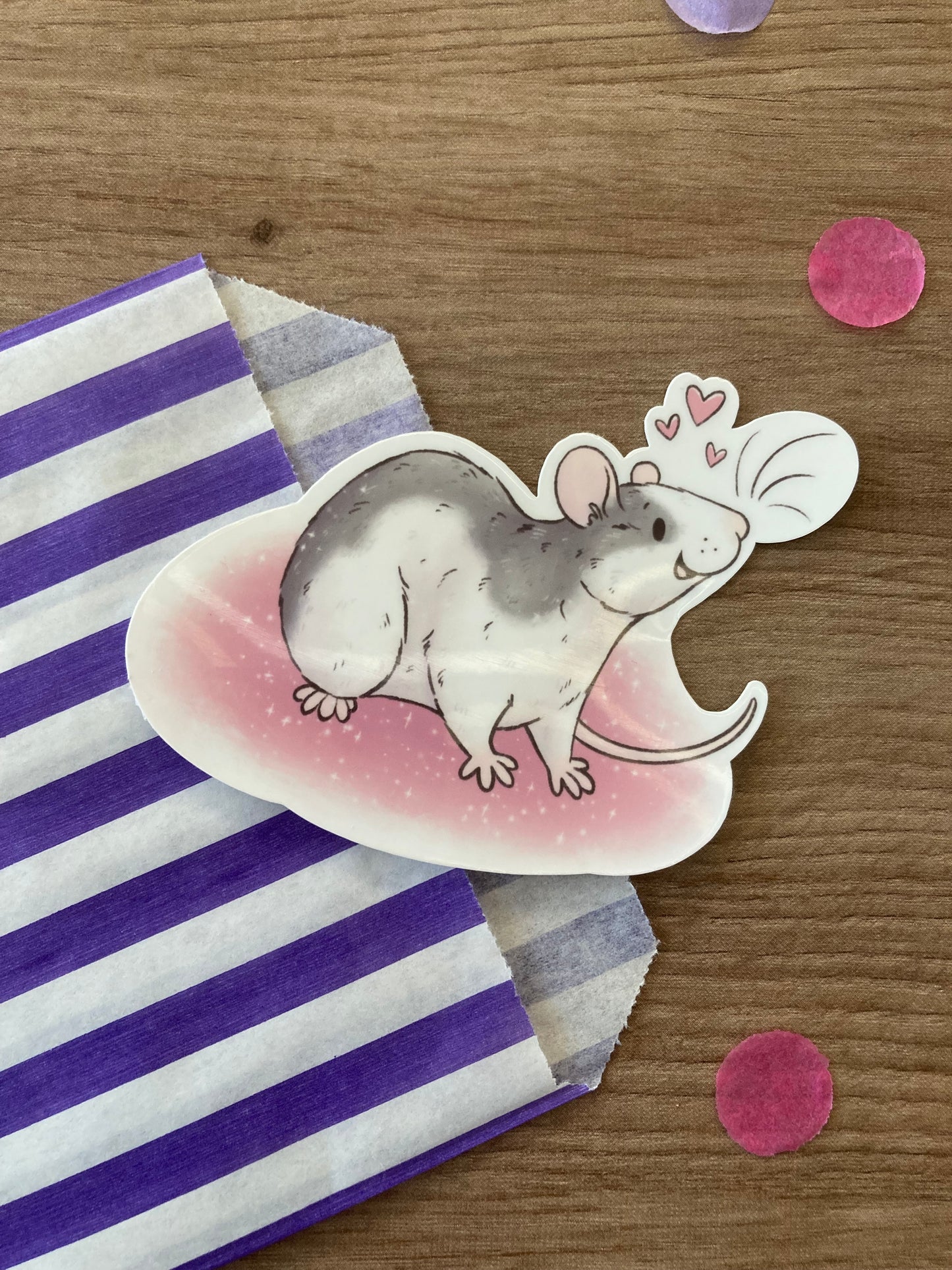 Sylvie Valentines Rat waterproof vinyl sticker