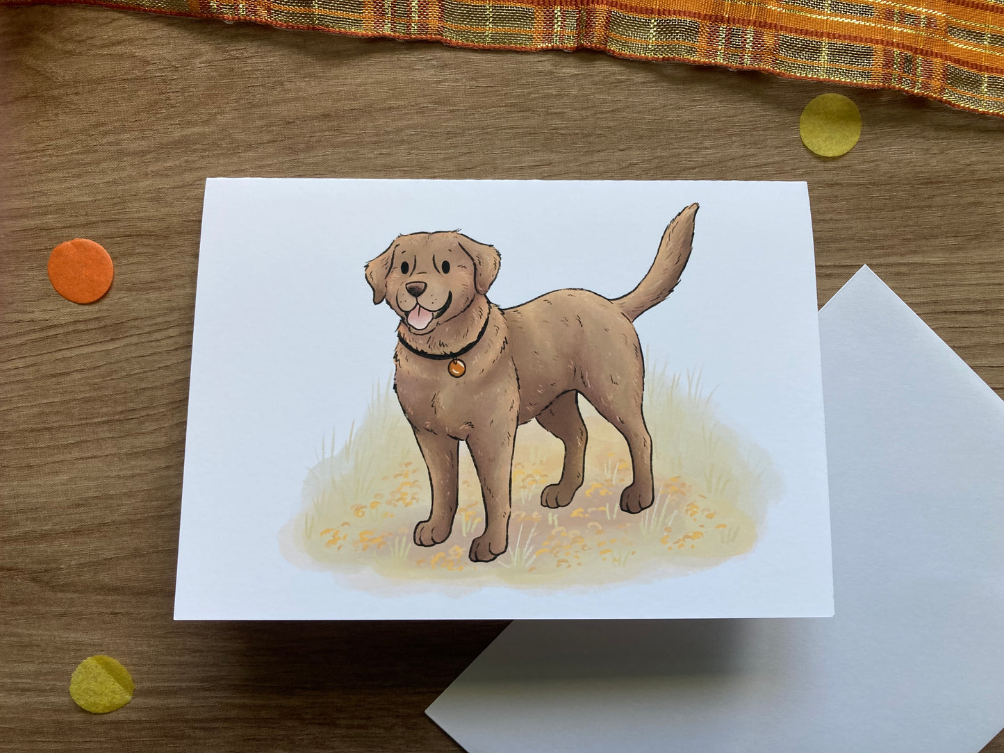 Autumn Labrador greeting card | Dog greeting card | Puppy Greeting Card