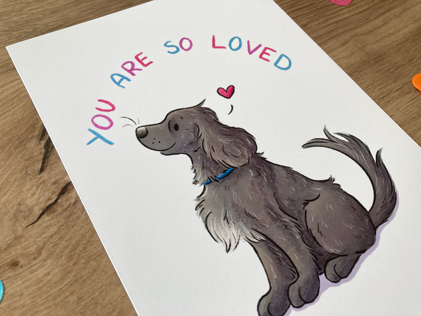 You Are So Loved | Spaniel Art Print | Positivity Series | Dog Artwork