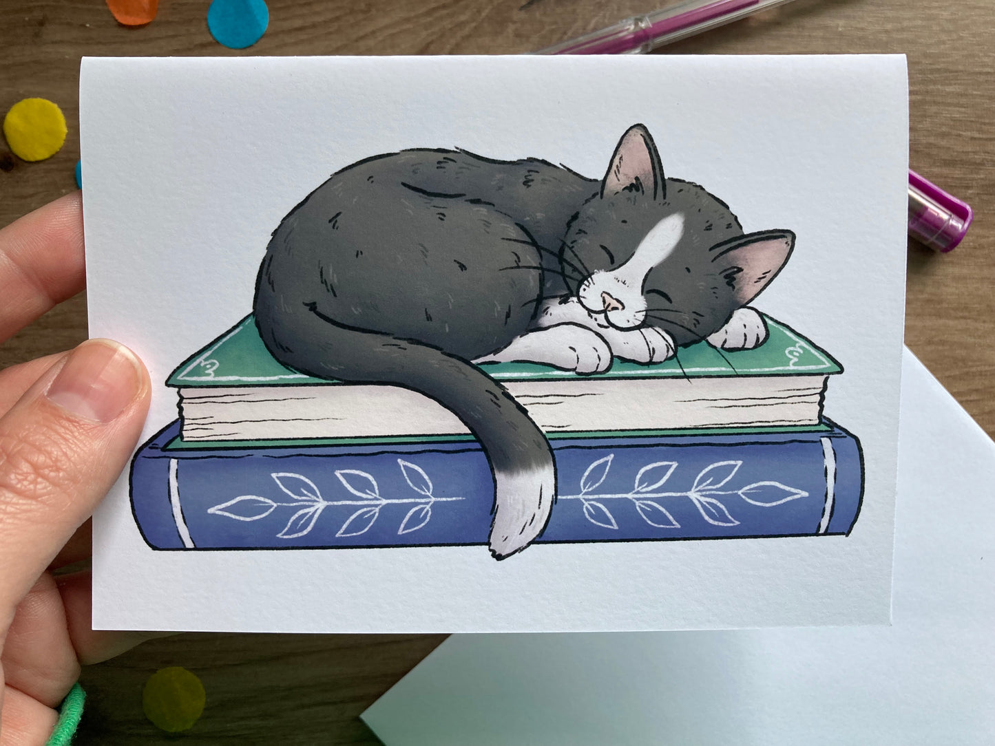 Book Lover | Cute Cat Greeting Card
