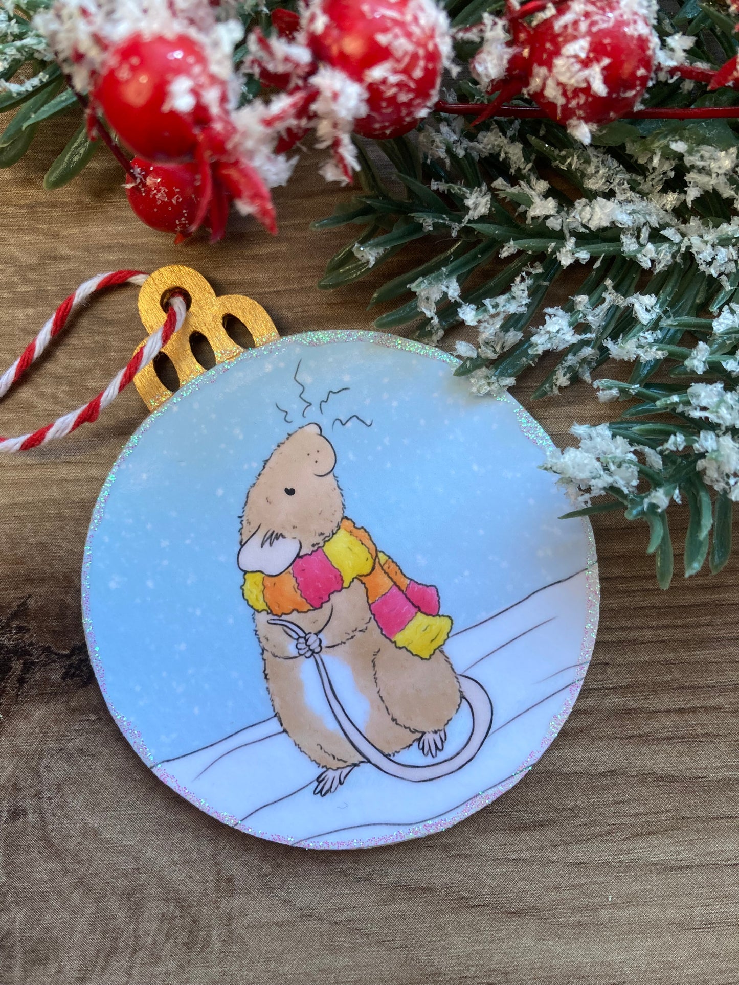 Winter Wonderland | Cute Rat Christmas Tree bauble
