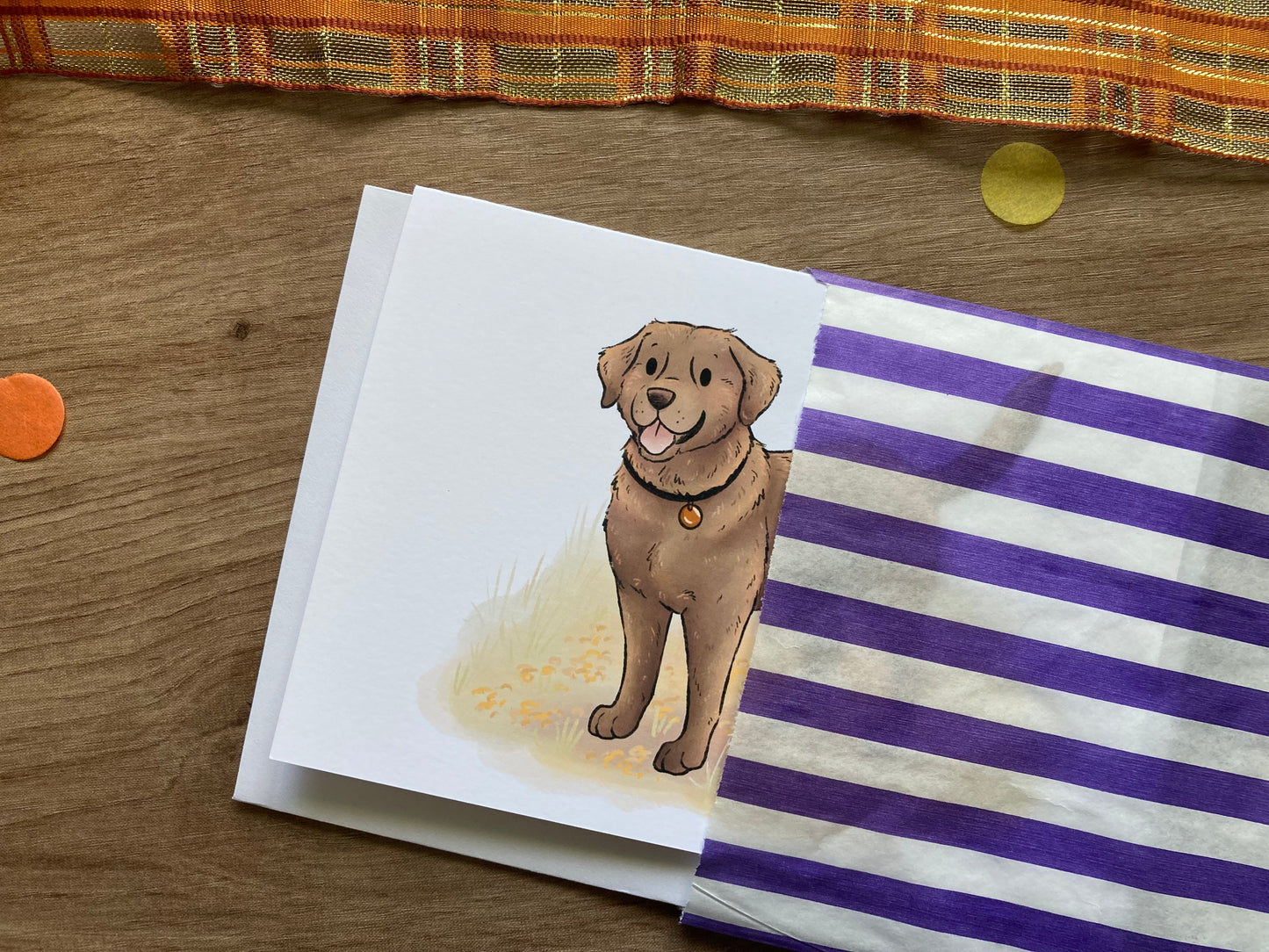 Autumn Labrador greeting card | Dog greeting card | Puppy Greeting Card