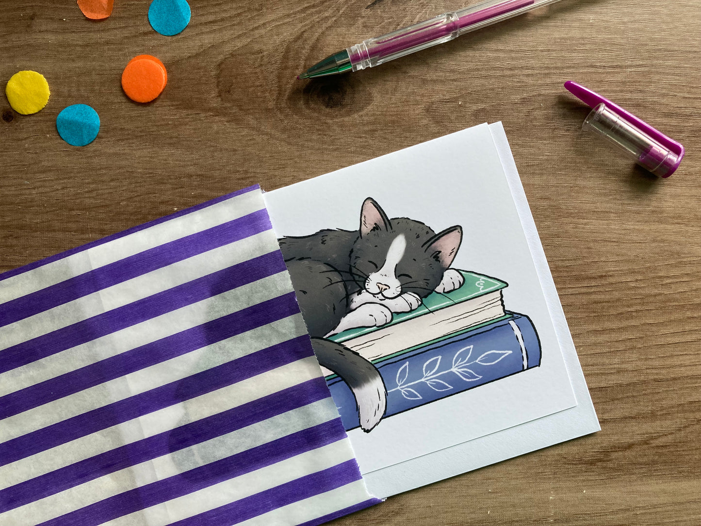 Book Lover | Cute Cat Greeting Card