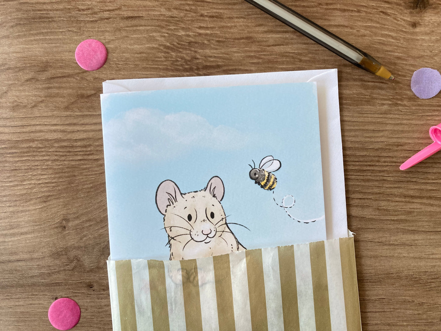 Spring Hamster Greeting Card | Syrian Hamster A6 Greeting Card