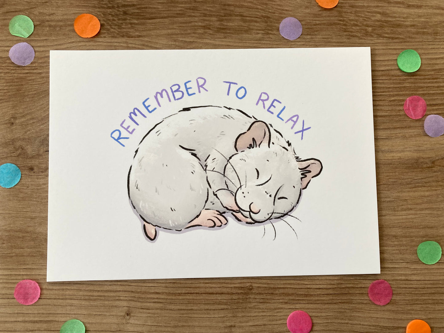 Remember To Relax | Hamster Art Print | Positivity Series | Cute Hamster Artwork