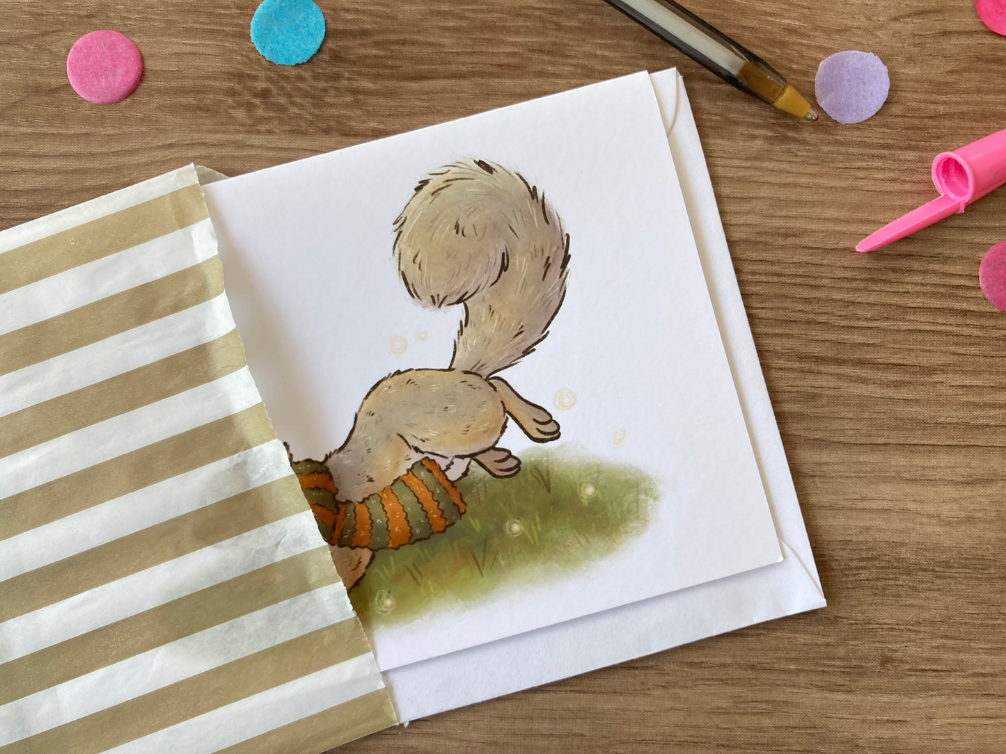 Autumn Squirrel | Autumn Greeting Card | Cute Squirrel Blank Greeting Card