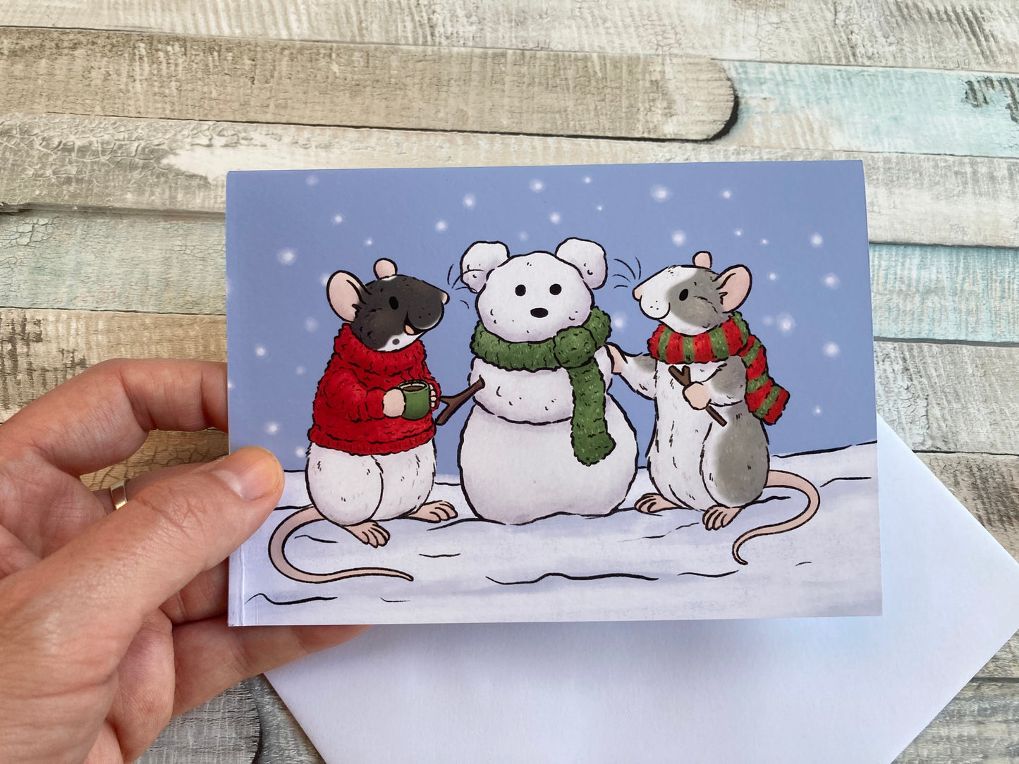 Snow Rats | A6 Christmas Greeting Card