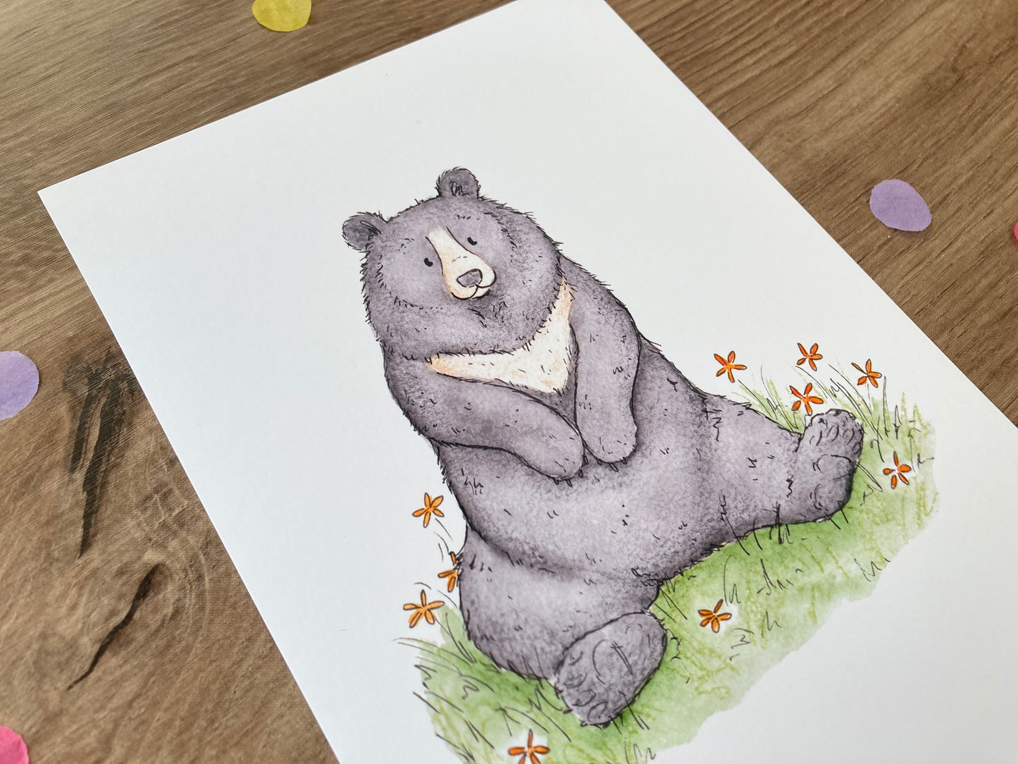 Moon Bear | Moon Bear Art Print | Bears Of The World Artwork