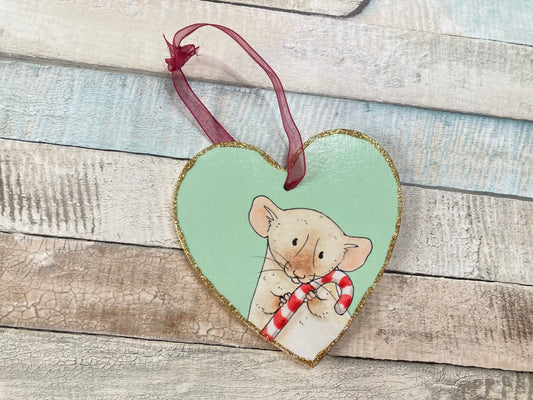 Candy Cane Rat | Heart Decoration With Imperfections