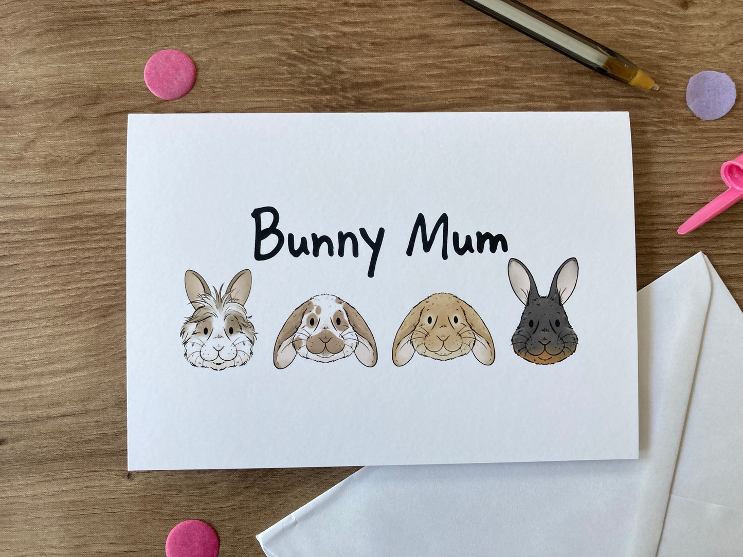 Bunny Mum | Cute Rabbit Mum A6 Greeting Card