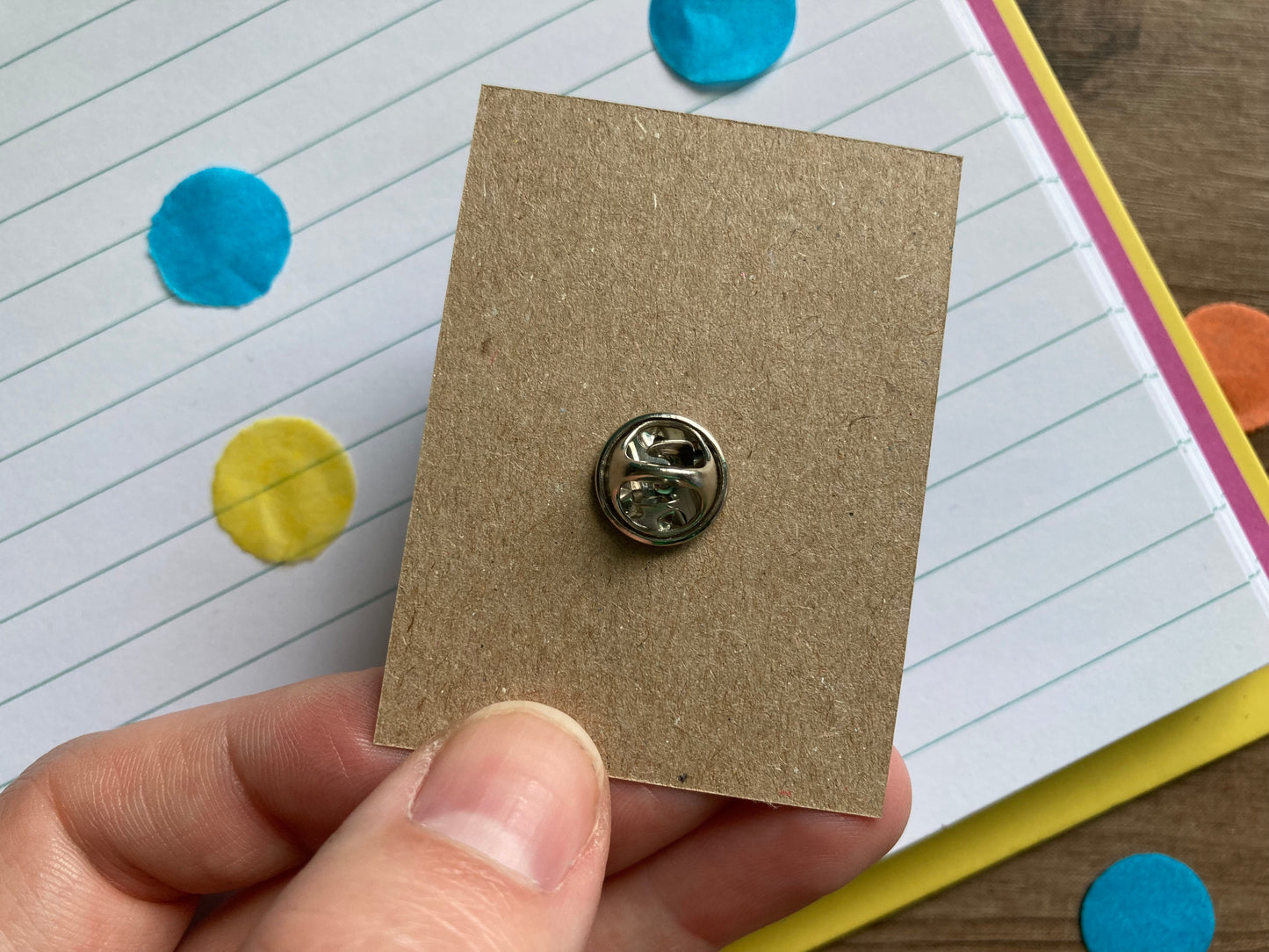 Charli | Tabby Cat Pin Badge | Hand Painted Wooden Cat Badge Accessory