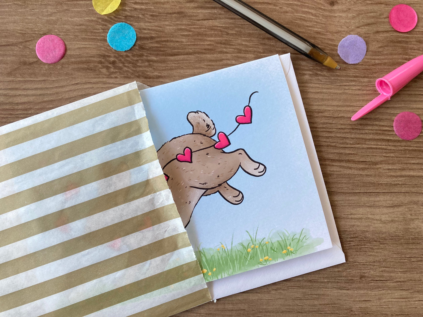 Bunny Love | Cute Rabbit Love Card | Heart Bunny Blank Greeting Card