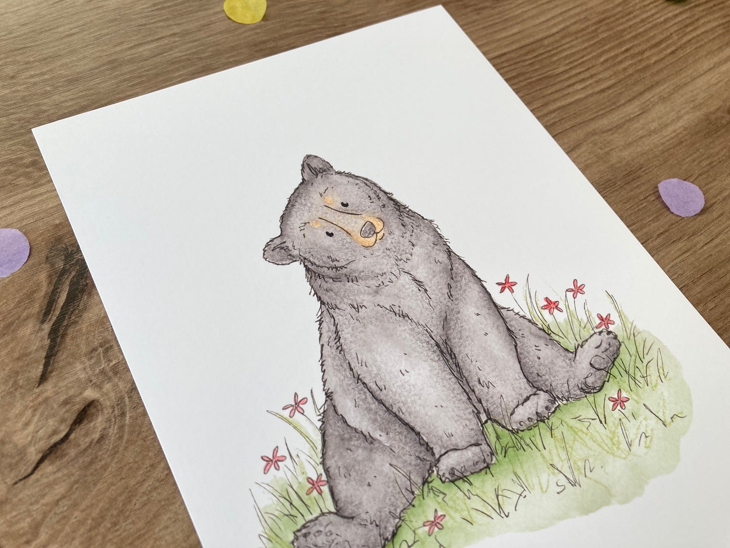 Black Bear | Black Bear Art Print | Bears Of The World Artwork