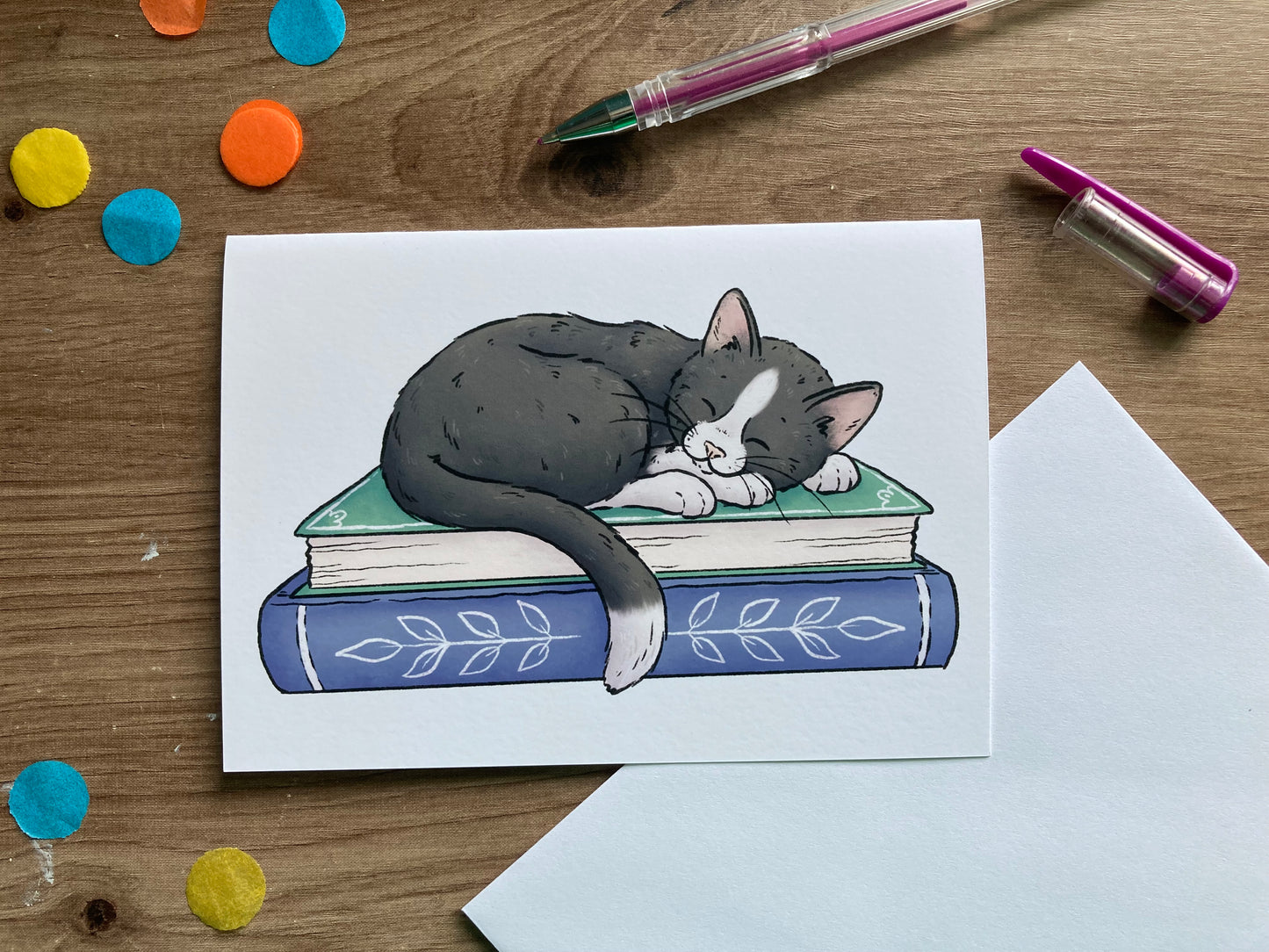 Book Lover | Cute Cat Greeting Card