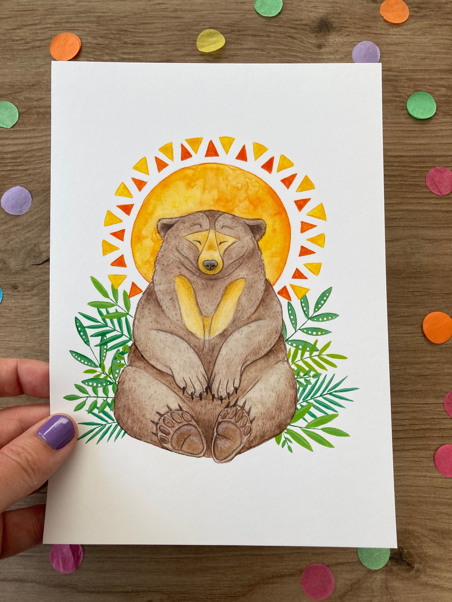 Magical Sun Bear | Sun Bear Art Print | Sun Bear Artwork