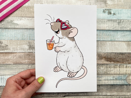 Summer Sunshine Rat Art Print
