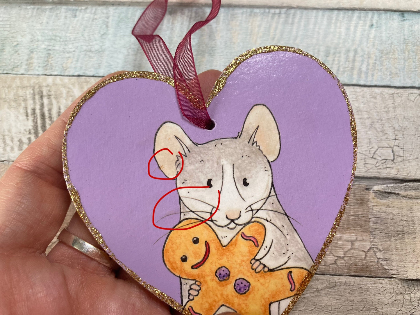 Gingerbread Rat | Heart Decoration With Imperfections