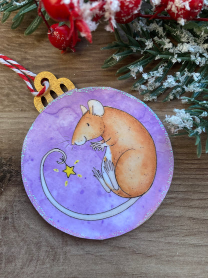 Christmas Magic | Cute Rat Christmas Tree Bauble