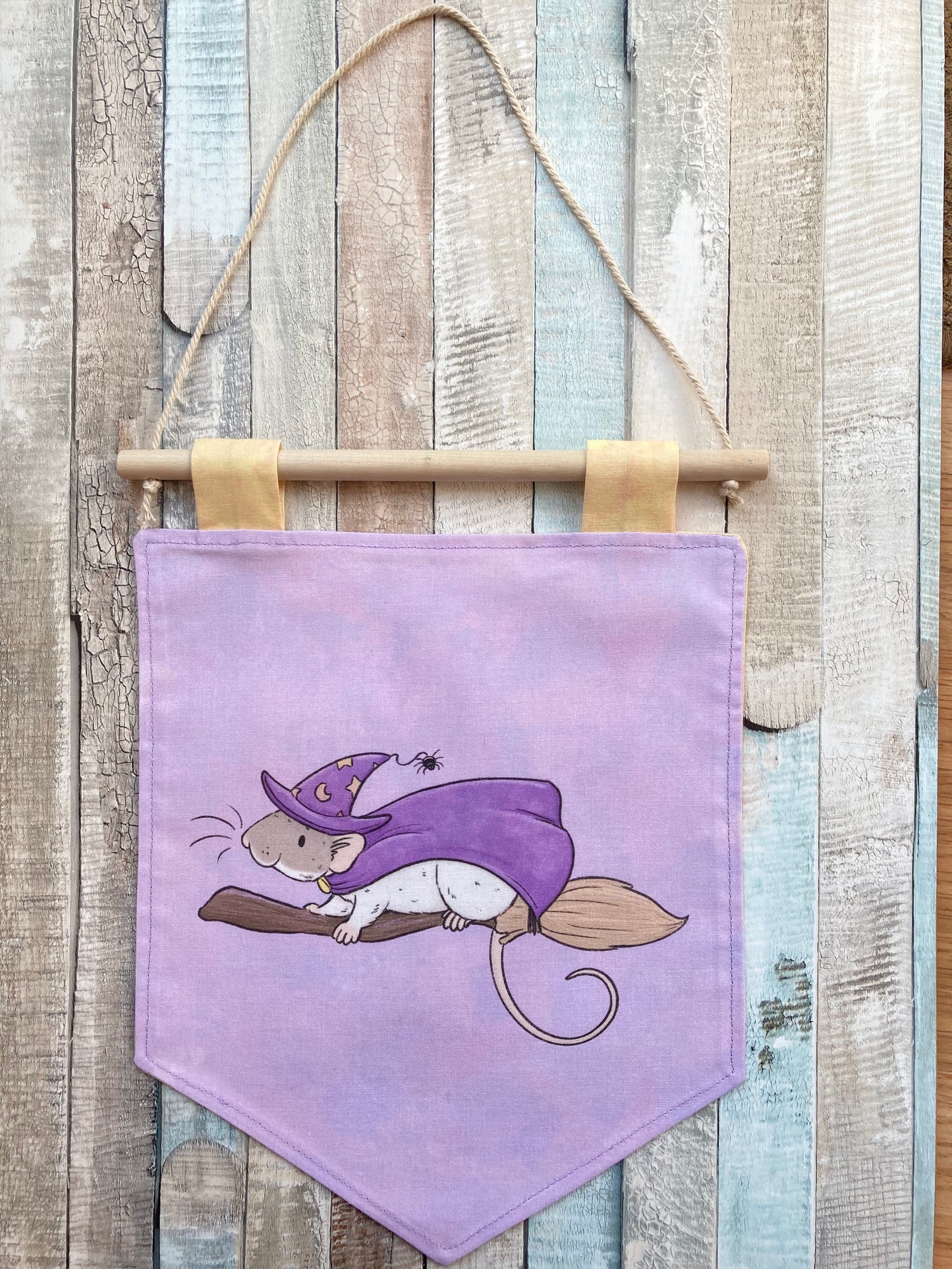 Autumn Rat Banner | Handmade Reversible Autumn Banner | Halloween Rat Banner