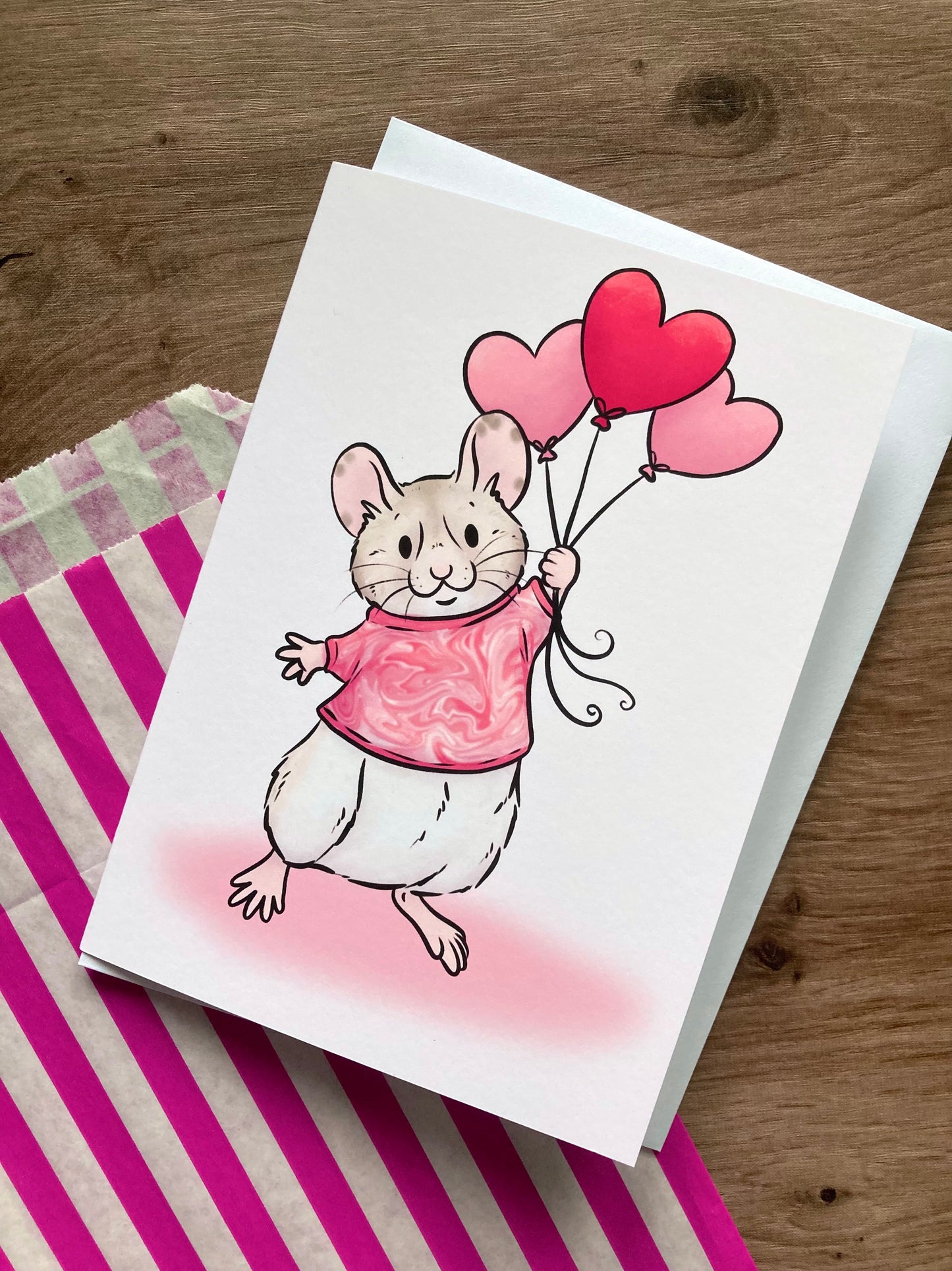 Hammy Valentines | A6 Hamster Greeting Card | Cute Hammy Valentine's Day Card