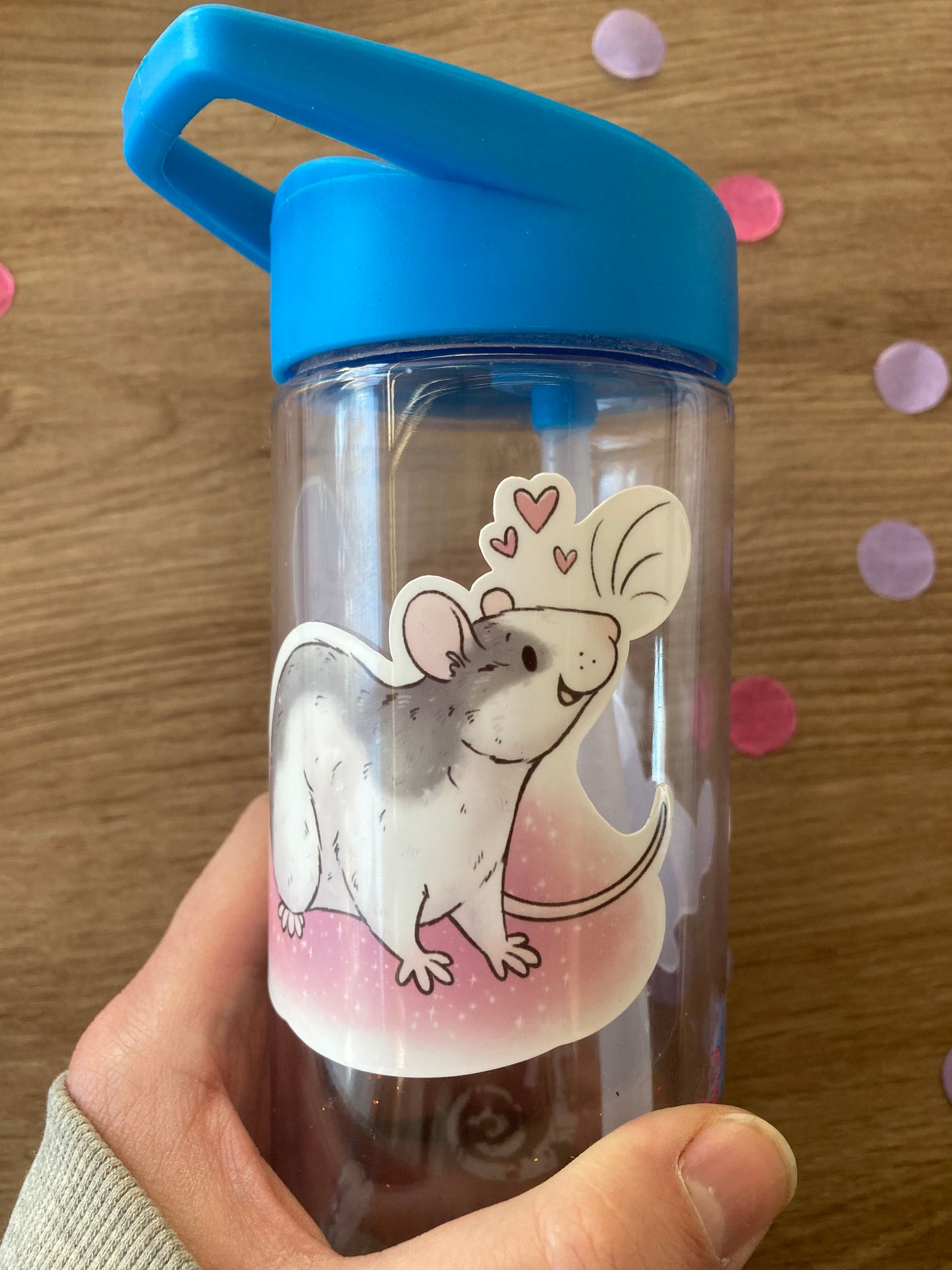 Sylvie and Eugene waterproof vinyl sticker bundle - Pack of 2 valentines rat glossy waterproof vinyl stickers