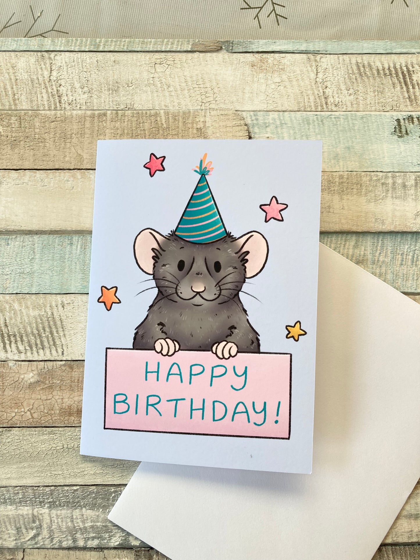 Party Rat | Rat Birthday Card