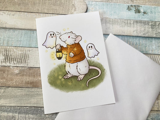 Spooky | Autumn Rat Greeting Card