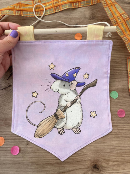 Autumn Rat Banner | Reversible Autumn and Halloween Ratty Banner
