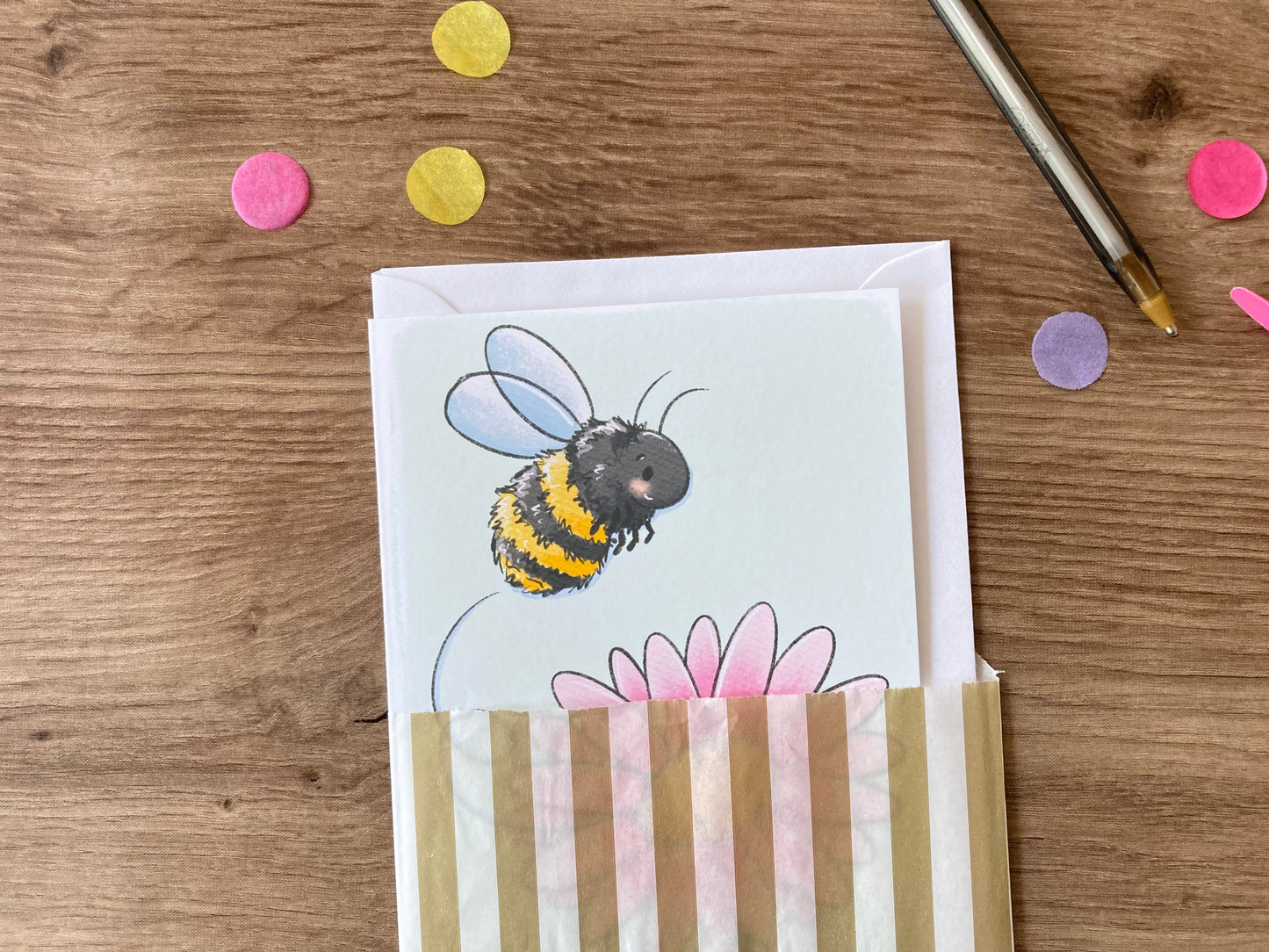 Bumble Bee | Spring Bee Blank Greeting Card | Bumble Bee Gift