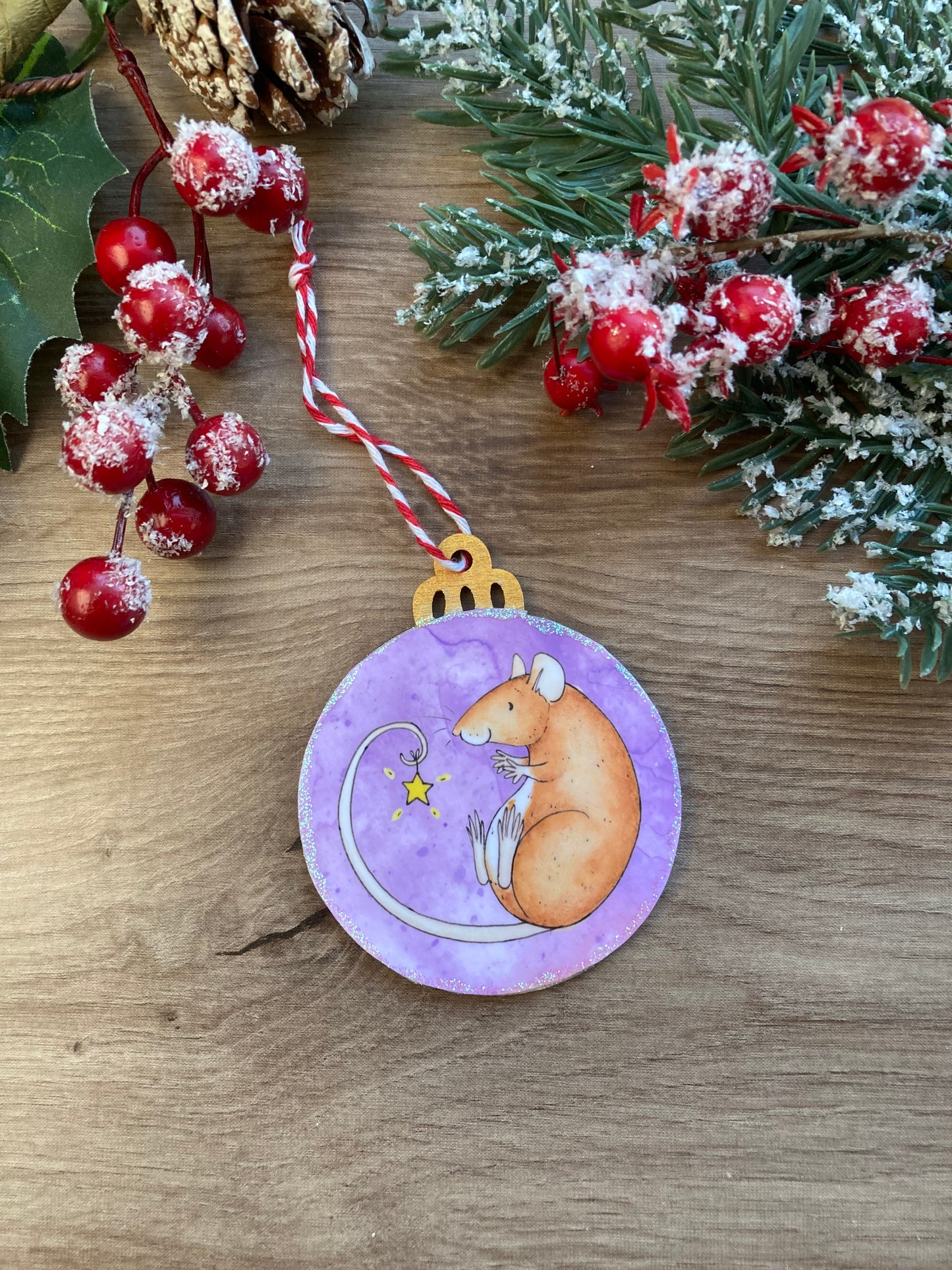 Christmas Magic | Cute Rat Christmas Tree Bauble