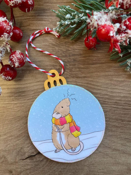 Winter Wonderland | Cute Rat Christmas Tree bauble