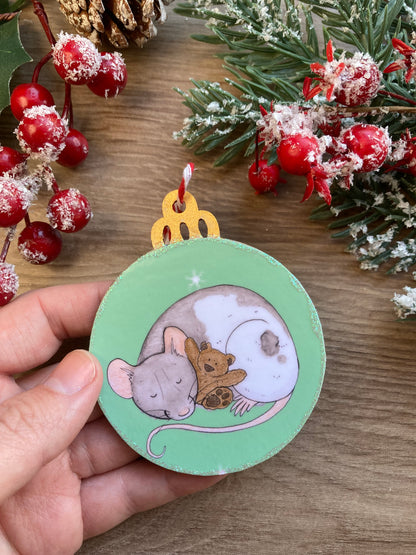 Teddy Rat | Cute Rat Christmas Tree Bauble