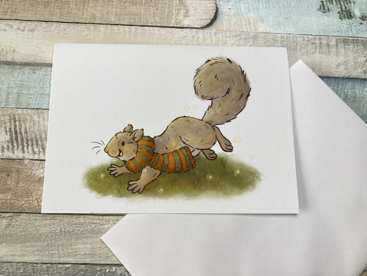 Autumn Squirrel | Autumn Greeting Card