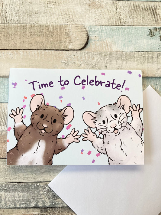 Time To Celebrate | Rat Celebration Card