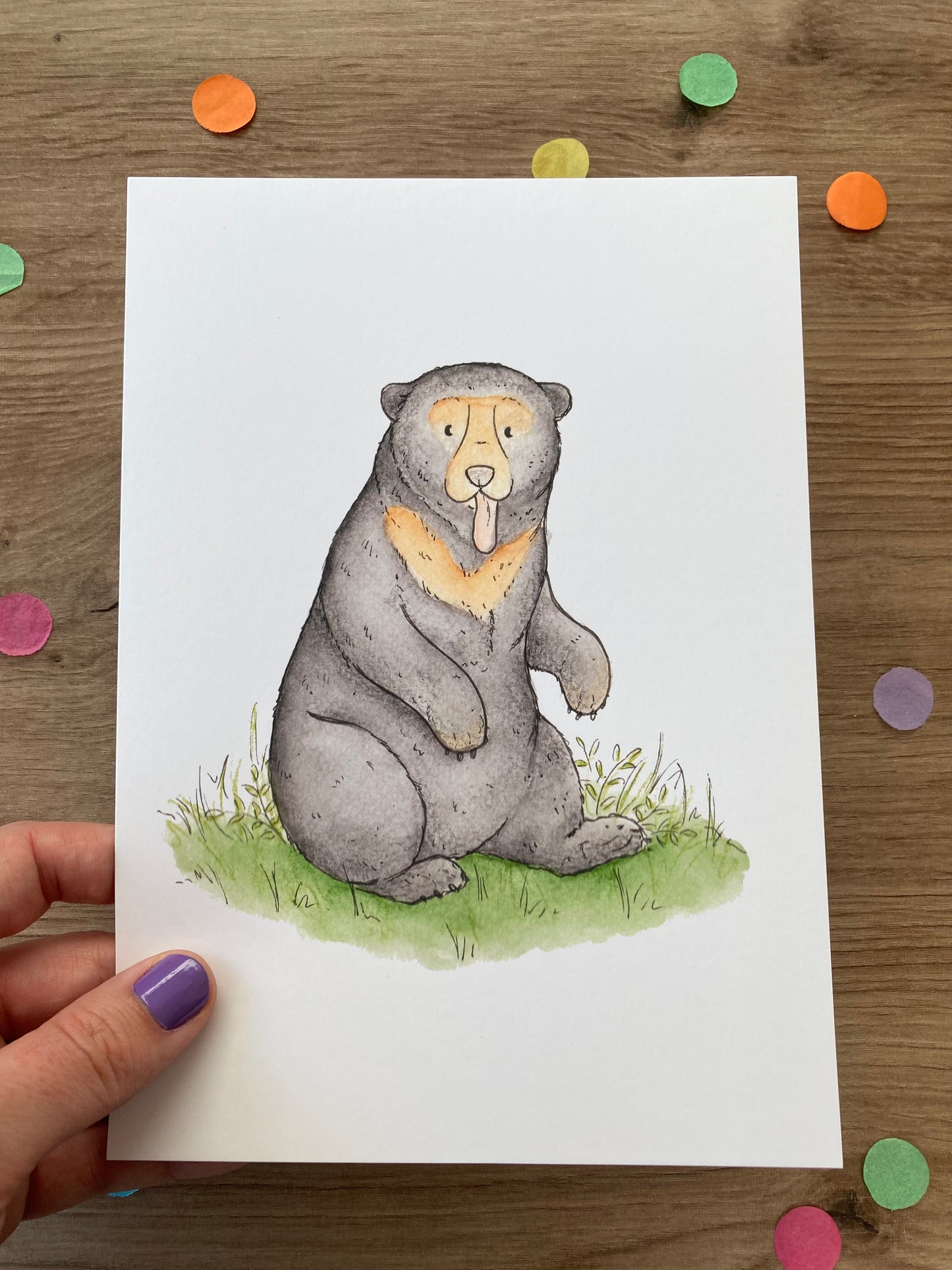 Sun Bear | Sun Bear Art Print | Bears Of The World Artwork