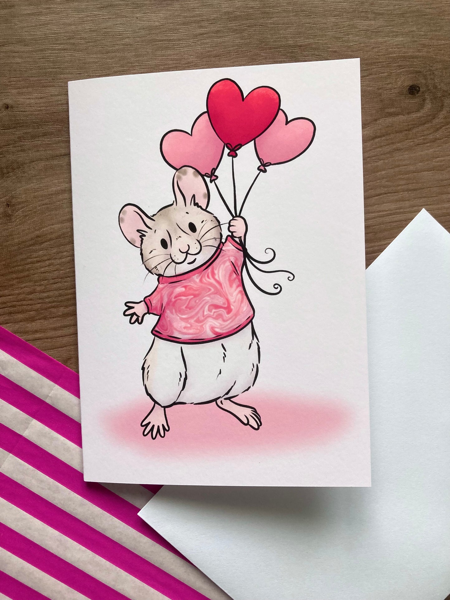 Hammy Valentines | A6 Hamster Greeting Card | Cute Hammy Valentine's Day Card